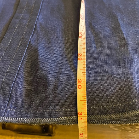 Tommy Bahama Deep Royal Blue 100% Linen Mens Long Sleeve Button Up Shirt Size M - Picture 11 of 16